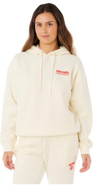 2026 Rip Curl Womens Surf Puff Heritage Hoodie 06AWFL - Cayenne